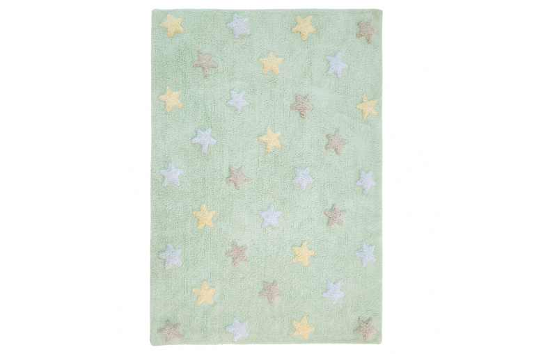 Ručně tkaný kusový koberec Tricolor Stars Soft Mint