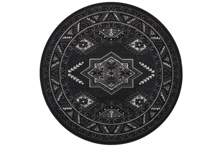 Kruhový koberec Mirkan 104440 Black