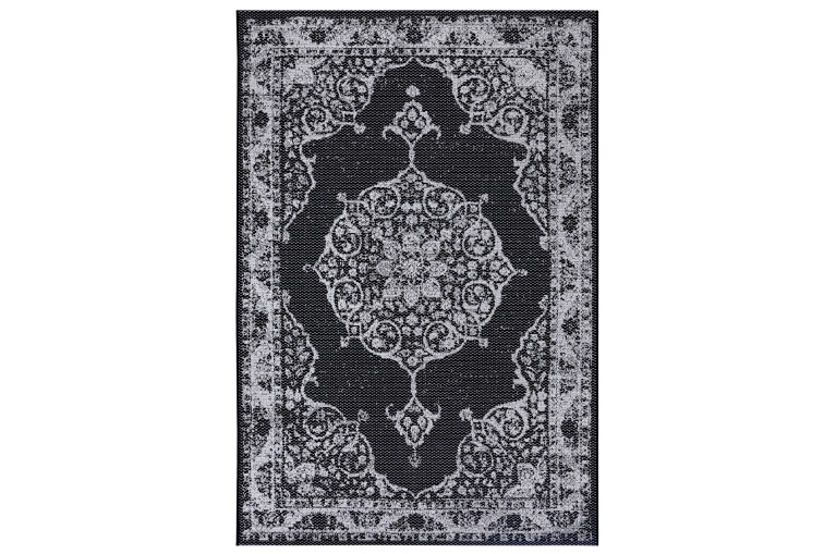 Kusový orientální koberec Flatweave 104816 Black/Cream