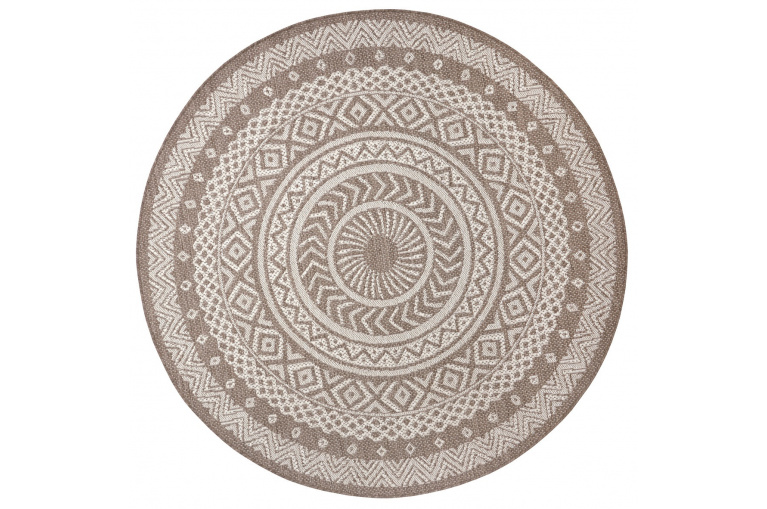 Kusový koberec Flatweave 104854 Light-brown/Cream