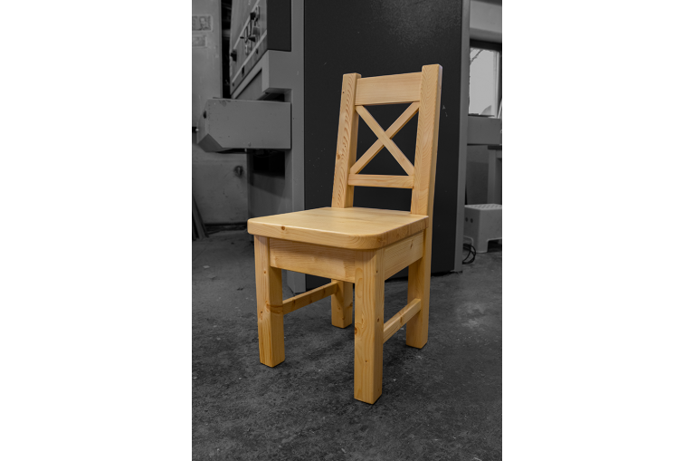 Jídelní židle - klasik celodřevěná s křížem - Jídelní židle - klasik celodřevěná s křížem