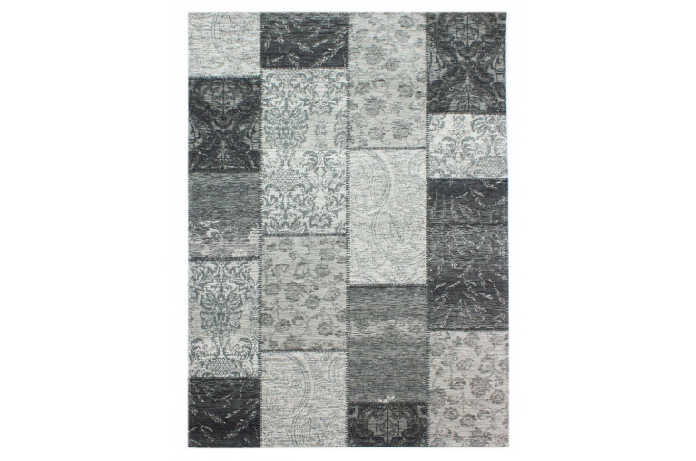 Kusový koberec Manhattan Patchwork Chenille Black/Grey