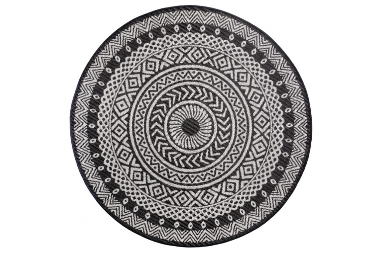 Kusový koberec Jaffa 105212 Black Cream kruh