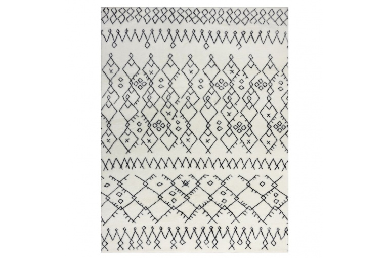Kusový koberec Furber Adil Fur Berber Ivory/Black