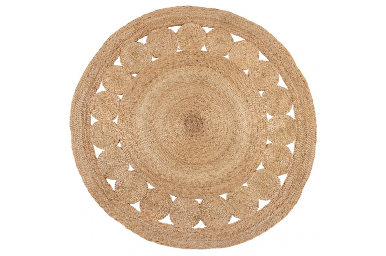 Kusový koberec Jute Arya Natural kruh
