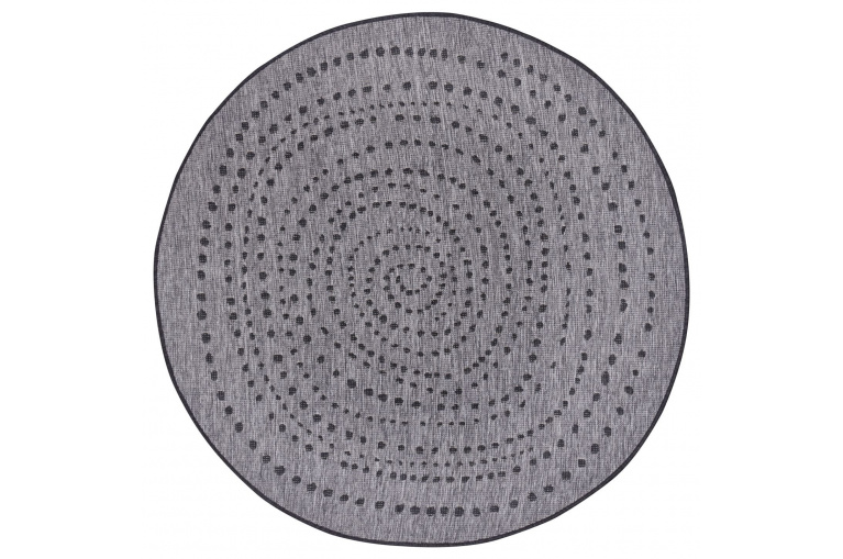 Kusový koberec Twin-Wendeteppiche 105418 Night Silver kruh
