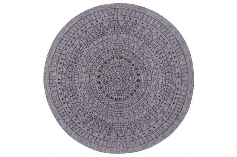 Kusový koberec Twin-Wendeteppiche 105476 Night Silver kruh