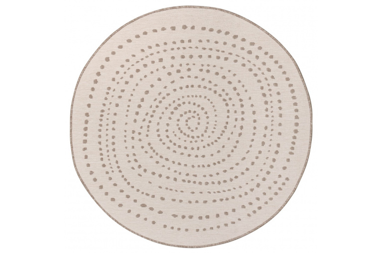 Kusový koberec Twin-Wendeteppiche 105414 Linen kruh