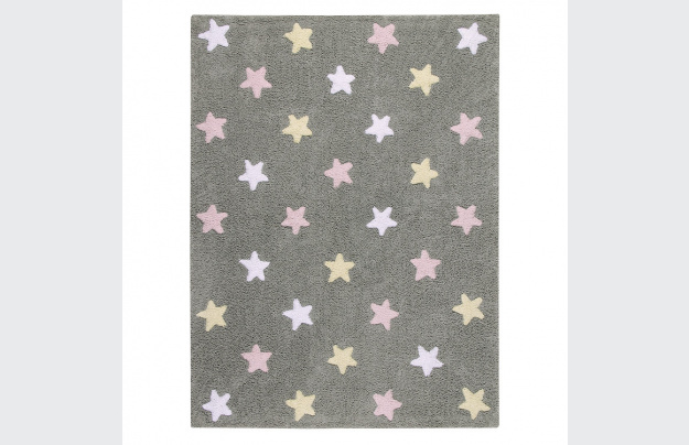Ručně tkaný kusový koberec Tricolor Stars Grey-Pink