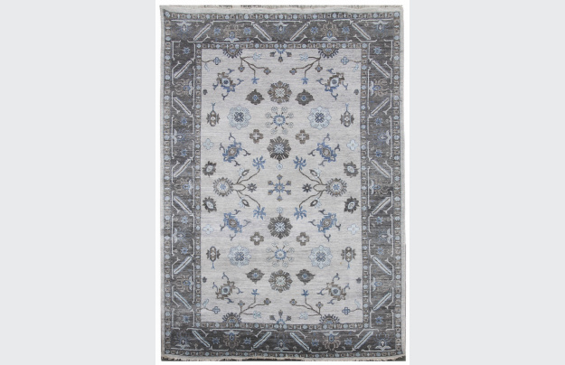 Ručně vázaný kusový koberec Diamond DC-USHAK silver/black