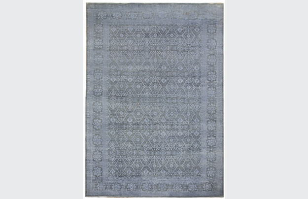 Ručně vázaný kusový koberec Diamond DC-HALI B Light grey/blue