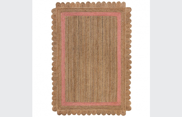 Kusový koberec Grace Jute Natural/Pink