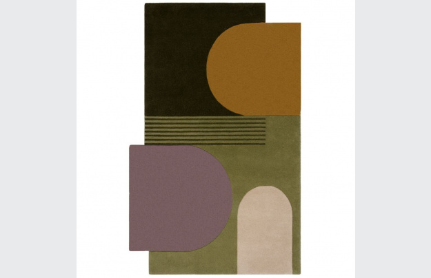 Kusový koberec Abstract Lozenge Green/Multi