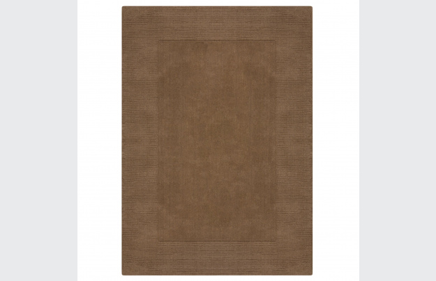 Kusový ručně tkaný koberec Tuscany Textured Wool Border Brown