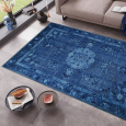 Kusový orientální koberec Chenille Rugs Q3 Dark-Blue