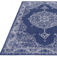 Kusový orientální koberec Flatweave 104817 Blue/Cream