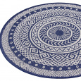 Kusový koberec Flatweave 104856 Blue/Cream