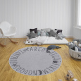 Dětský kusový koberec Flatweave 104887 Silver/Grey