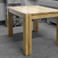 Jídelní stůl + konferenční stolek s přiznaným podnožím - Dub - Jídelní stůl s přiznaním podnožím