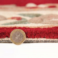 Ručně všívaný kusový koberec Lotus premium Red půlkruh