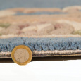 Ručně všívaný kusový koberec Lotus premium Blue půlkruh