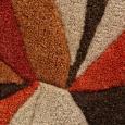Ručně všívaný kusový koberec Infinite Splinter Orange kruh