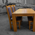 Jídelní stůl s přiznaným podnožím - Dub - Jídelní stůl s přiznaným podnožím - Dub