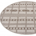 Kusový koberec Flatweave 104851 Light-brown/Cream kruh