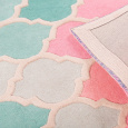 Ručně všívaný kusový koberec Illusion Rosella Pink/Blue kruh