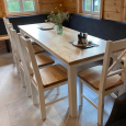 Klasický jídelní stůl s bílým podnožím - Jasan - Klasický jídelní stůl s bílým podnožím - Jasan
