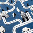 Dětský kusový koberec Petit Town streets blue