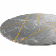 Kusový koberec Emerald geometric 1012 grey and gold kruh