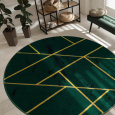 Kusový koberec Emerald geometric 1012 green and gold kruh