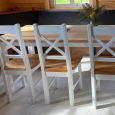 Klasický jídelní stůl s bílým podnožím - Jasan - Klasický jídelní stůl s bílým podnožím