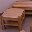 Konferenční stolek s přiznaným podnožím a policí - Jasan - Konferenční stolek s přiznaným podnožím a policí